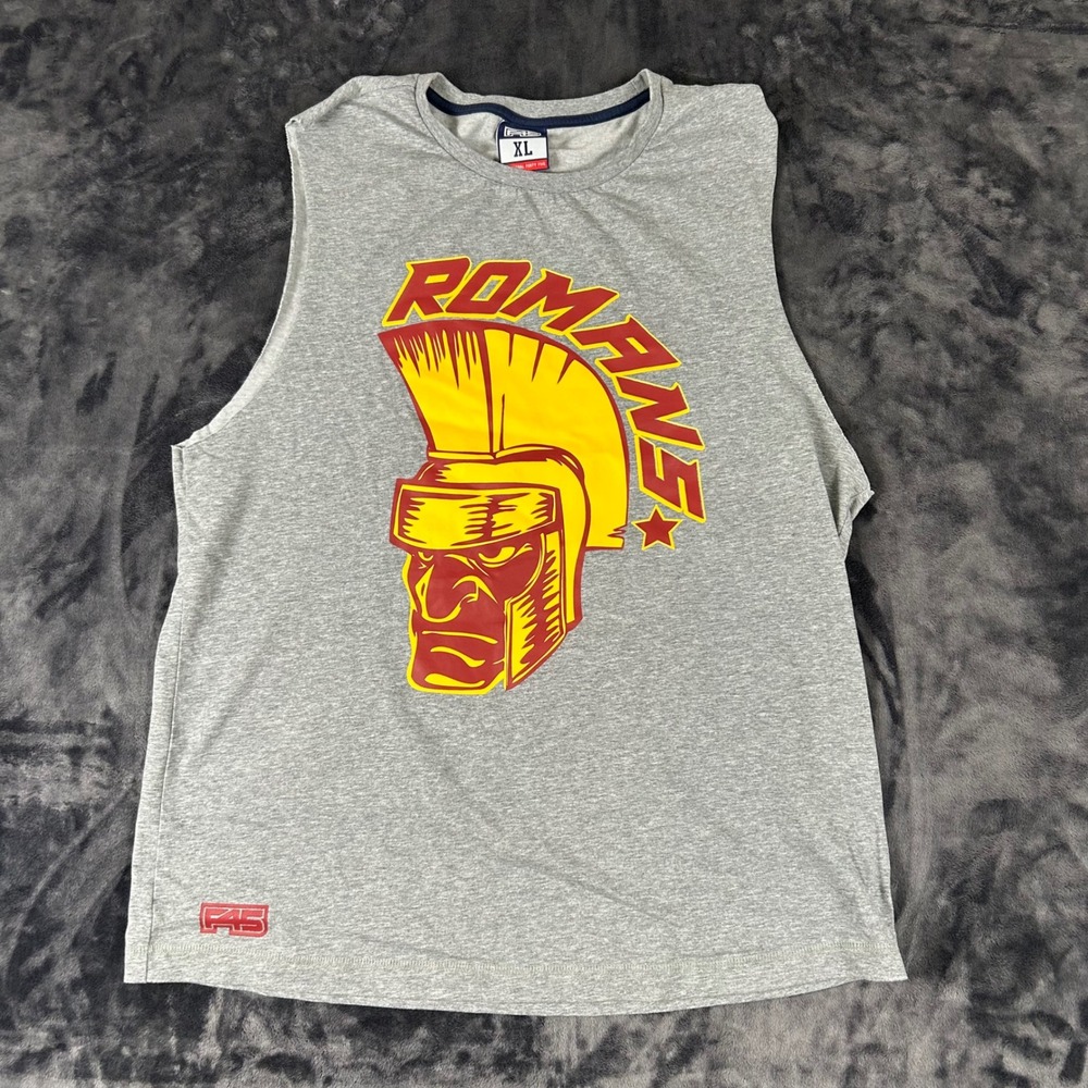 F45 Training Muscle Tee Mens XL Gray Romans Graphic Functional 45 Tank Top‎